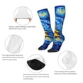thumbnail image 3 of Fotbe Whimsical Sunflowers Night Sky Calcetas Divertidas Estampadas para Hombre y Mujer, Calcetas de Algodón hasta la Rodilla para Caminar, Correr, Enfermería y Embarazo, 3 of 6
