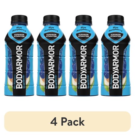 (4 pack) BODYARMOR Blueberry Raspberry Electrolyte Sports Drink, 16 fl oz Bottle