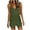 Army Green, variant on Womens Spaghetti Strap V Neck Romper Shorts with Drawstring Waist and Side Pockets Casual Summer One Piece Outfit