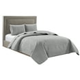 thumbnail image 1 of Bedspread Coverlet 3 Pcs Set Oversized 100 x 106 Queen Size Charcoal Color, 1 of 6