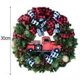 thumbnail image 6 of Christmas Red Truck Wreath for Front Door, Red Truck Wreath with Pine Cones Winter Berry Wreath Rustic Christmas Garland Fall Wreaths for Thanksgiving Decoration Xmas Decor, 6 of 6