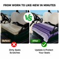 thumbnail image 4 of Golf Cart Seat Covers for 2 Seater, Purple Ombre Stripe Soft Microfiber Cart Seat Towel Blanket, Farmhouse Striped Gradient Absorbent Breathable Non Slip Bench Seats Protector for Golf Course 51"x31", 4 of 9