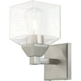 thumbnail image 6 of 4.75 inch 1 Light Brushed Nickel Wall Sconce with Hand Blown Clear Seeded Glass Shade, 6 of 6