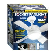 Bell + Howell Socket Breeze Fan Light 4 Blades 1000 Lumens Light 15 White Socket Fan Light