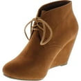 thumbnail image 2 of ANNA SALLY-5 Womens Adorable Almond Toe Lace up Wedge Ankle Bootie, 2 of 4