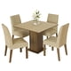 thumbnail image 1 of Juego de Comedor Madesa Deise Mesa con Tablero de Madera 4 Sillas Marrón Crema Imperial, 1 of 5