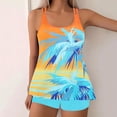 thumbnail image 2 of Summer 2 Piece Swimsuit for Women Print Top with Adjustable Straps with Matching Solid Short for Beach & Pool, 2 of 5