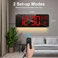 thumbnail image 2 of GGSW 16.5" Digital Clock Large Display with Remote Control 7 Color Changes Night Lights LED Wall Clock, Adjustable Dimmer, Temperature Clock for Bedroom, Desk Alarm Clock Gift for Teens Elderly, 2 of 13