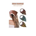 thumbnail image 5 of Floral Elastic Hair Scarf Headband - 3 PCS Double-Layer Print Floral Hair Scarves - A, 5 of 8