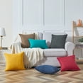 thumbnail image 3 of Topfinel Square Decorative Throw Pillow Covers,Soft Chenille Solid Color Outdoor Cushion Covers for Sofa Bed Car,Home Throw Pillows,Luxury Square Decorative Pillow Cases ,16 x 16 inch,Set of 2, Navy, 3 of 8