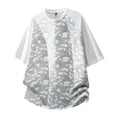 thumbnail image 4 of TEAJOPSUU Men's Casual Print T-Shirt Raglan Style Lightweight & Breathable Quick Dry Short Sleeve For Outdoor Travel & Everyday Casual Wear White, 4 of 5