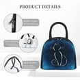 thumbnail image 4 of Lsque Cat Sketch Print Lunch Bag, Insulated Lunch Box, Small Leakproof Cooler Food Lunch Containers Reusable High Capacity Lunch Tote Bags, 4 of 6