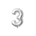thumbnail image 2 of Injueey Globos de aluminio digitales de 16 pulgadas para feliz cumpleaños, figuras de globos con número de oro rosa de aire, decoraciones para fiesta Kits de decoración para fiestas plata tres Injueey HA002665-13, 2 of 6