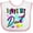 White and Pink, variant on Inktastic I Love my Dad- 80s retro style Boys or Girls Baby Bib