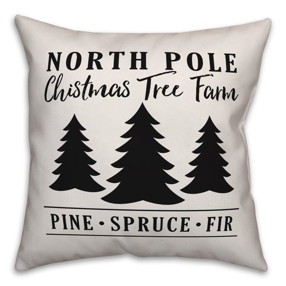 Creative Products North Pole Christmas Tree Farm 20x20 Indoor / Outdoor Pillow