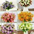 thumbnail image 6 of HESHENG 6 Pack Artificial Daisy Flowers 28 Heads Fake Wildflowers Artificial Orchid Silk Cloth Flower Rose Red, 6 of 9
