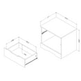 thumbnail image 6 of South Shore Holland 1-Drawer Nightstand - End Table with Storage Brown, 6 of 9