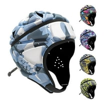 Shenmeida Mult Color Soft Helmet Flag Football Rugby Goalkeeper Helmet Rugby Cap Soft Shell Helmet Soccer Headgear Special Needs for Youth Adults