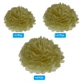 thumbnail image 3 of Uxcell 3.94"/5.91"/7.87" Tissue Pom Poms Flower Paper Flower Ball for Wedding Bridal Shower Birthday Party Backdrop Decoration 12Pcs Gold, 3 of 7