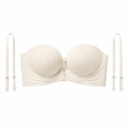 thumbnail image 2 of Women's Strapless Front Closure Push Up Bra, Non- Removable Straps, Wireless Seamless, 2 of 8