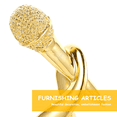 thumbnail image 2 of Trophée Microphone Prix Partytrophies Prix Chant Karaoké Or Micro Statue Musicale Note Accessoire Décennal, 2 of 5