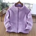 thumbnail image 2 of Coerni Unisex Kids Fleece Coats, Toddler Girls Boys Long Sleeve Full Zip Sweatshirts Fall Winter Casual Overcoat Tops, 2 of 9