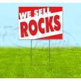 thumbnail image 1 of We Sell Rocks (18" x 24") Yard Sign, Includes Metal Step Stake, 1 of 6