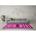 thumbnail image 3 of Ahgly Company Indoor Round Abstract Pink Modern Area Rugs, 5' Round, 3 of 4