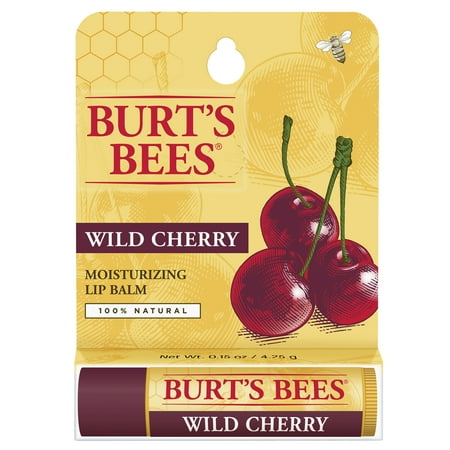 Burt's Bees 100% Naturel Baume Hydratant, merisiers, 1 Tube en blister Box
