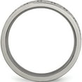 thumbnail image 2 of Titanium Brushed 6mm Trinity Symbol Flat Band (Size 9) Made In China tb267-9, 2 of 5