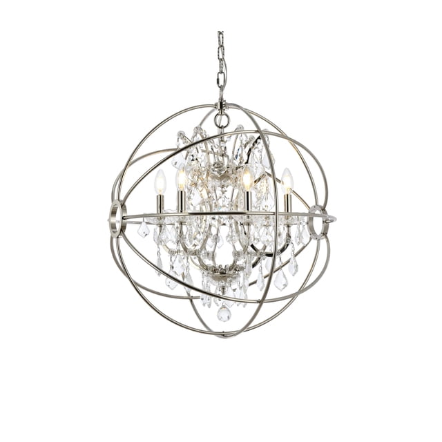 Elegant Lighting Geneva 25" 6 Light Royal Crystal Pendant Lamp