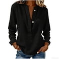 thumbnail image 2 of Neewe Womens Long Sleeve Shirts Casual Summer Fashion Ladie Tops Loose Fit Spring Lightweight Clothes Beach Vacation, 2 of 5
