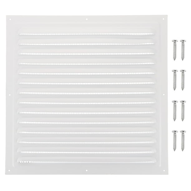 Ventilación de Gablete de Aluminio Uxcell 12"x12", Cubierta de Salida de Pared Exterior HVAC, Rejilla de Aire con Pantalla de Malla