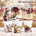 thumbnail image 3 of Baseball nene 40oz Quencher tumbler sublimation Flower ball Floral Waterslide, 3 of 3
