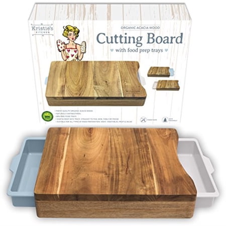 Cutting Board With Trays Organic Acacia Wood Butcher Block With