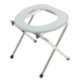 thumbnail image 1 of Toilet Chair for Elderly Foldable Design Grey 14.2x14.2x13.6in 1Set, 1 of 9