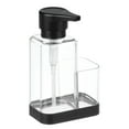 thumbnail image 3 of mDesign Plastic Kitchen Liquid Soap Dispenser Pump, Caddy - Clear/Black, 3 of 3