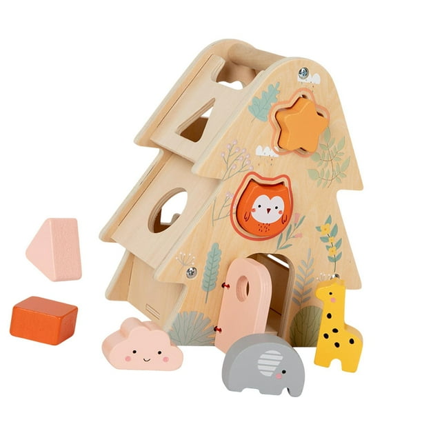 Juego de clasificación de forma Actividad a juego de juguete Juguete de madera Bloques de juguetes educativos para combatir para niños niños niños