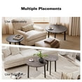 thumbnail image 4 of COSIEST Nesting Coffee Table Set of 2, Round Side Tables for Living Room, Space-Saving Design, 4 of 7