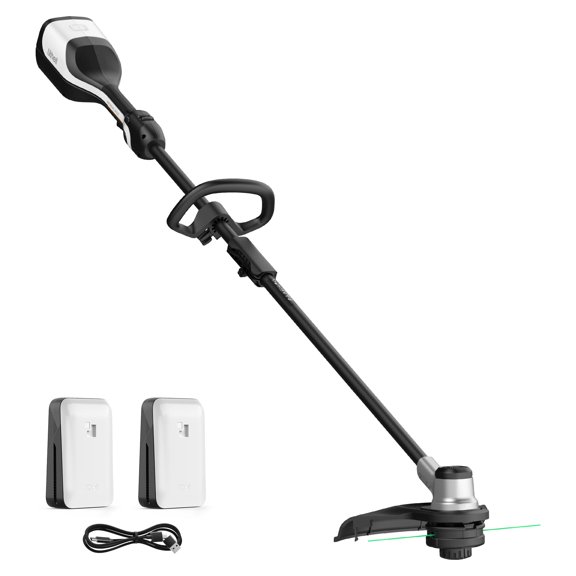 Litheli 40V(2x20V) 14" Brushless Cordless String Trimmer, Battery Powered 2 in 1 Grass Trimmer with 2*2.5Ah Battery