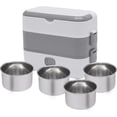thumbnail image 3 of 2-Tier Electric Lunch Box, 200W Self Heating Rice Bowl 360° Steam Circulation Portable Electric Lunch Box 1.81 Qt Mini Pot Lunch Warmer for Offices, Homes 10.35 x 5.04 x 8.58 Inches, 3 of 7