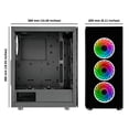 thumbnail image 3 of FSP ATX Mid Tower PC Computer Gaming Case with 2 Tempered Glass Panels with 4 Addressable RGB Fans (CMT340), 3 of 3