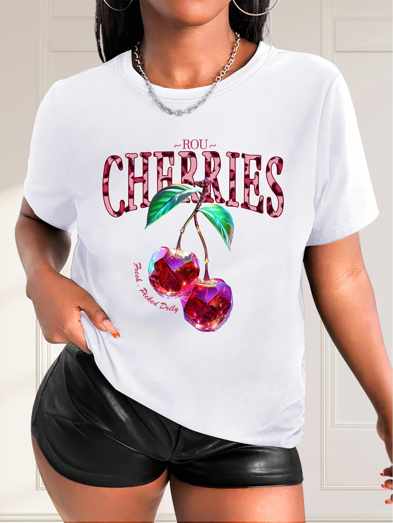 Camisetas Estampadas Camisetas Pedreria Mujer Camiseta Informal De