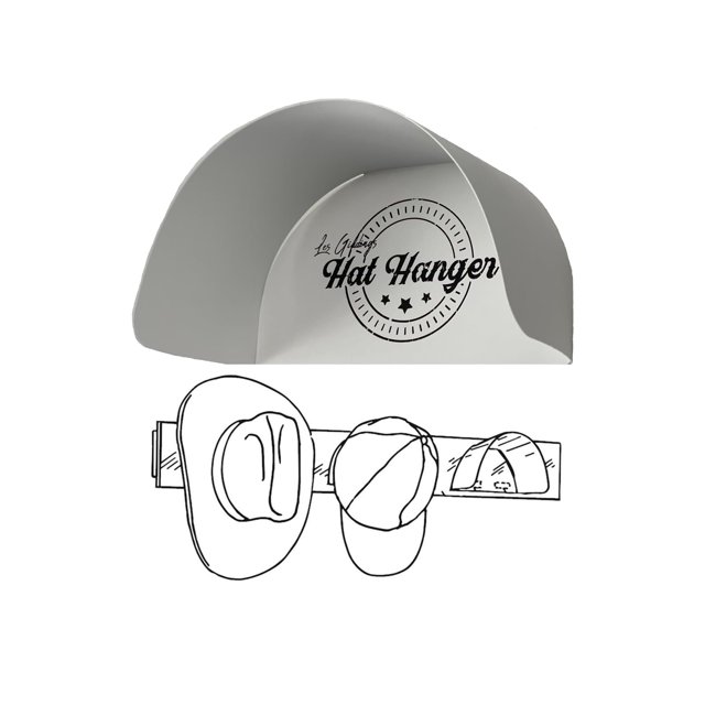 Hat Hanger White 10 Pack - Unique Hidden Design for Baseball, Cowboy, Fedoras Hats