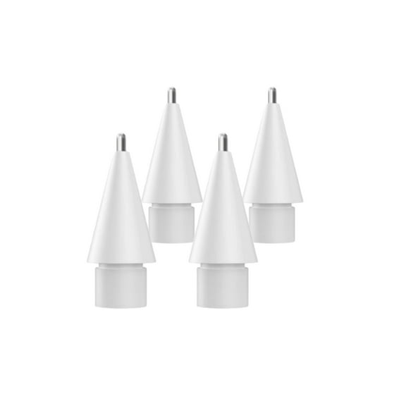 4-Pack White Metal Replacement Tips Compatible with Apple Pencil 1/2, Pixel-Level Accurate for Paper-Like Films, Smooth Writing