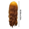 thumbnail image 3 of Peluca Larga y Rizada de Encaje para Mujer | Estilo Europeo, Naranja, Grande, Ondulada, Fibra Sintética | 66 Cm de Largo, 300 G | Seda de Alta Temperatura | Cubre Toda La Cabeza | Trenza para Uñas, 3 of 7