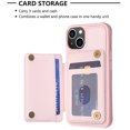 thumbnail image 5 of SaniMore for iPhone 14 Plus (6.7" 2022) Case, Flip PU Leather Diamond-Shaped with Built-in Card Slots, Kickstand and Shockproof Anti-drop Phone Case for iPhone 14 Plus Wallet Shell, Pink, 5 of 8
