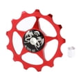 thumbnail image 2 of 13T Roue de Dérailleur de Vélo Roue de Jockey Roue en Alliage d'Aluminium Vélo de Vélo Pièces de Roue Rouge, 2 of 10