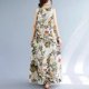 thumbnail image 1 of Plus Size Vintage Artistic Loose-Fit Cotton Linen Dress 2023 Spring Summer Plus Size Long Dress Tank Top Sleeveless Printed Robe, 1 of 5