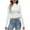 White, variant on XFLWAM Women's Mock Turtleneck Long Sleeve Crop Top Basic Stretch Slim Fit Lightweight Fitted T Shirt Black S